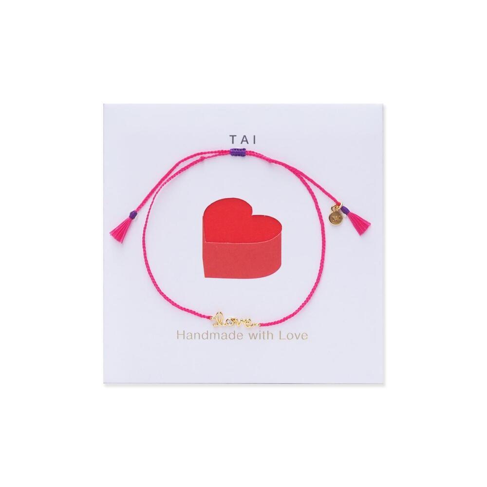 NEW TAI card love bracelet in gold/red